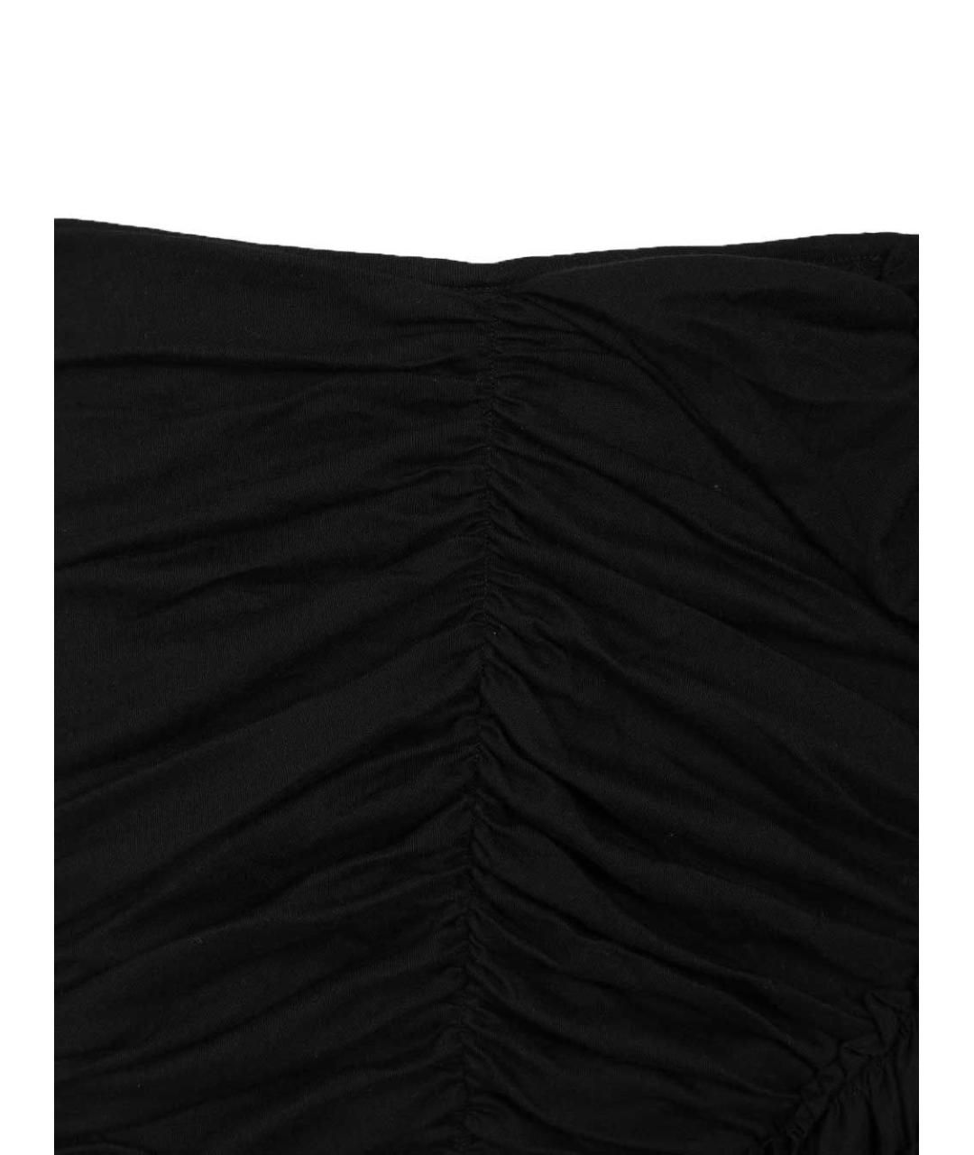 DRIES VAN NOTEN Черная хлопковая юбка миди, фото 5