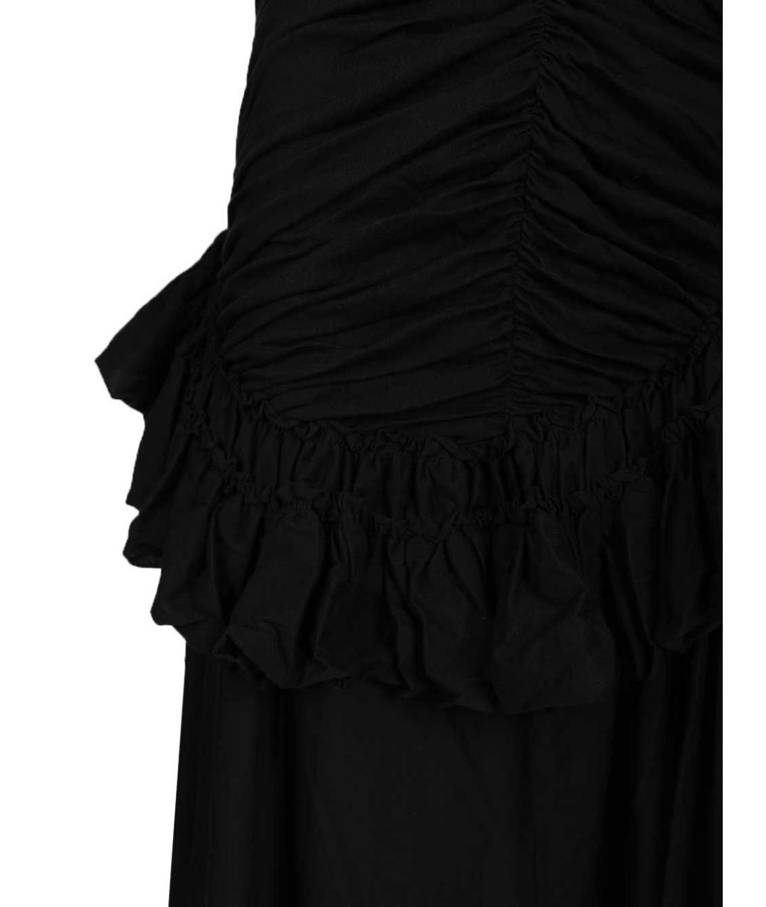 DRIES VAN NOTEN Черная хлопковая юбка миди, фото 4