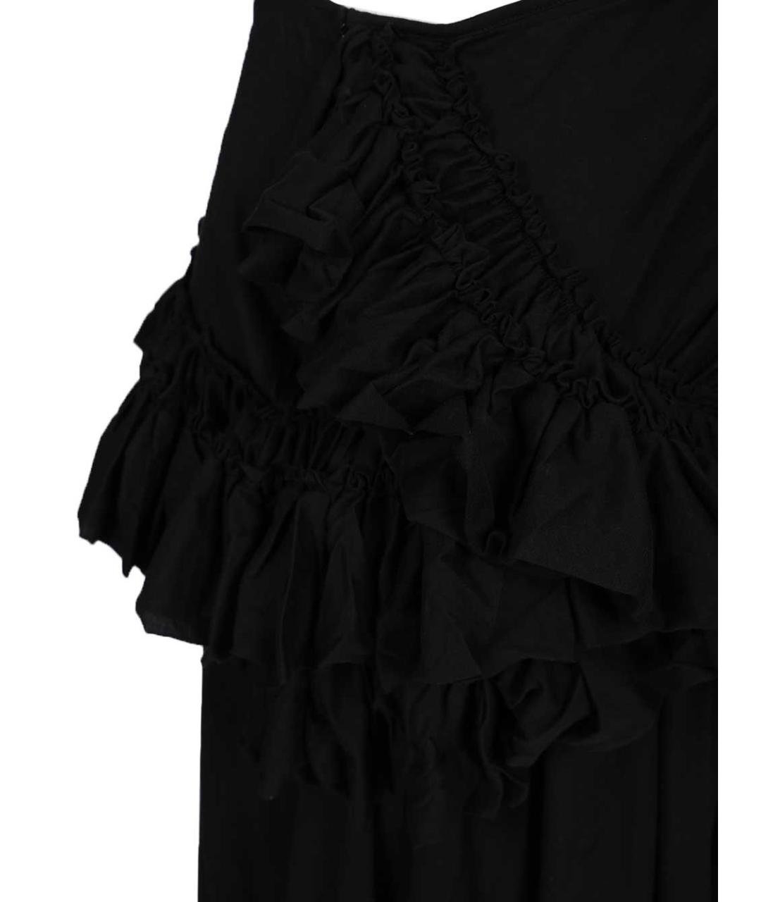 DRIES VAN NOTEN Черная хлопковая юбка миди, фото 6