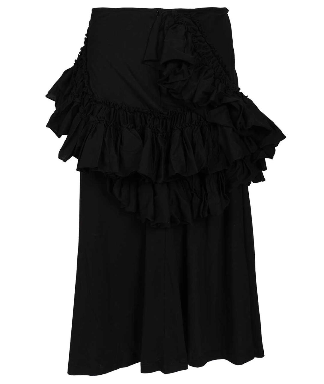 DRIES VAN NOTEN Черная хлопковая юбка миди, фото 2