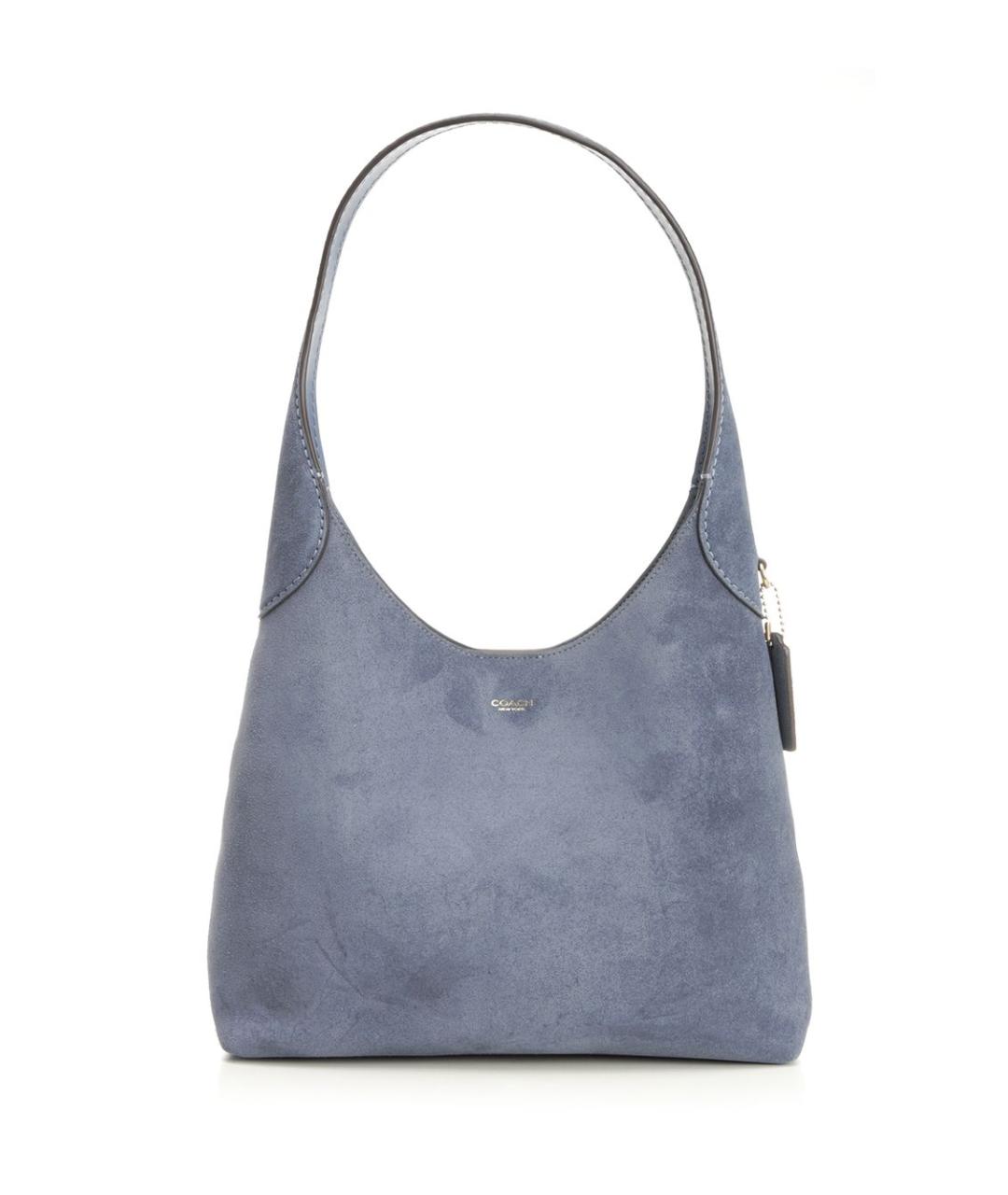 COACH Голубая замшевая сумка через плечо, фото 1
