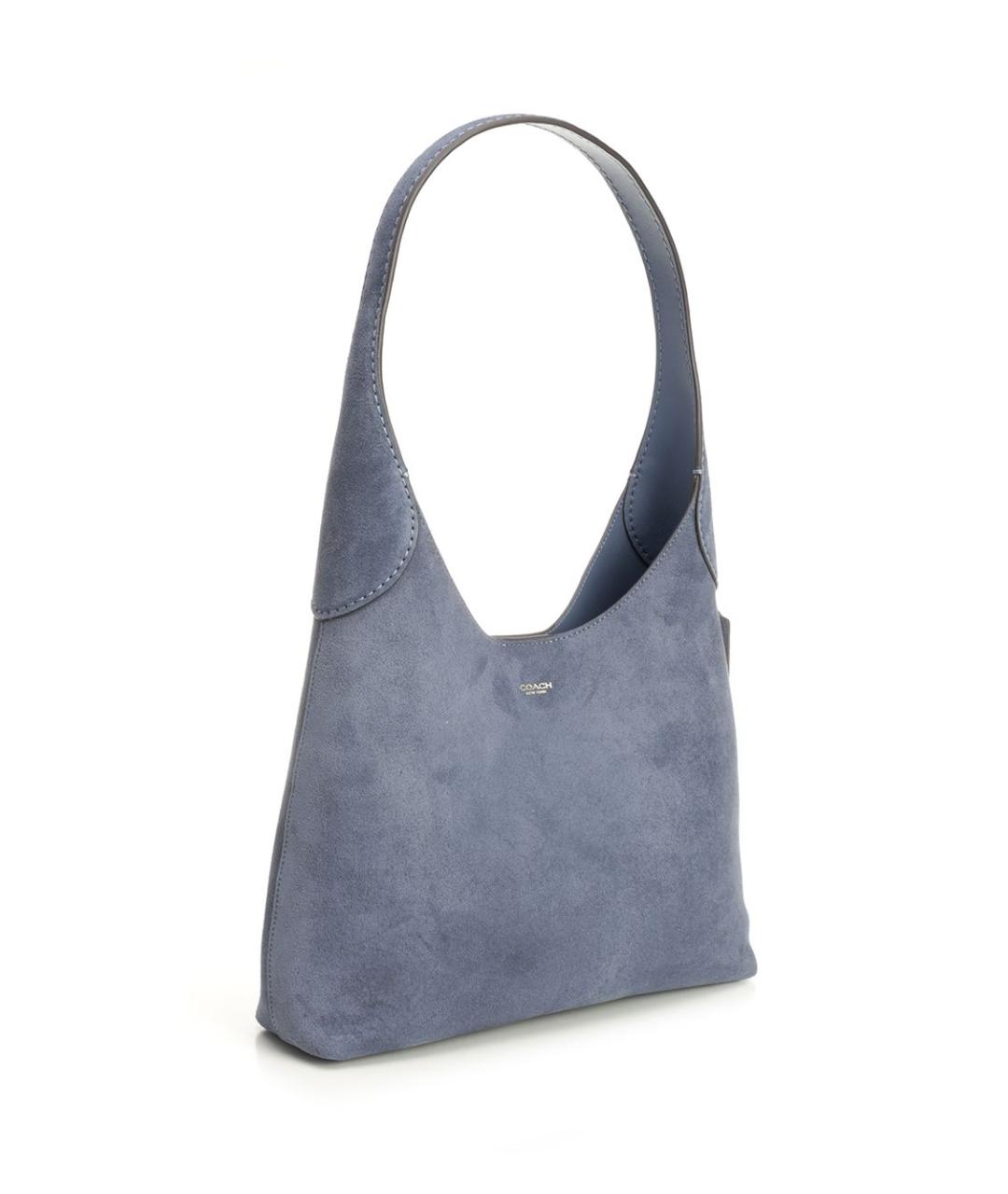 COACH Голубая замшевая сумка через плечо, фото 2