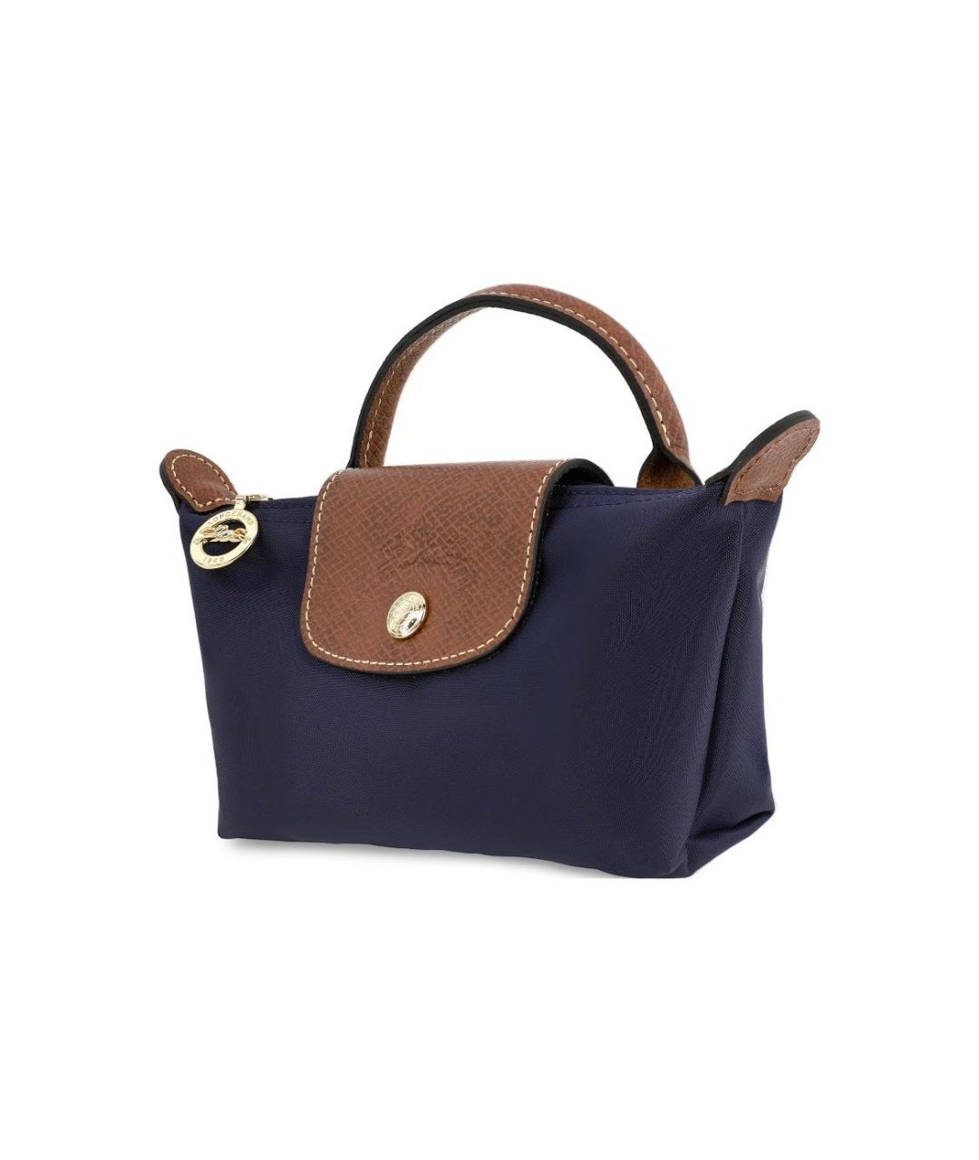 LONGCHAMP Темно-синяя сумка с короткими ручками, фото 2