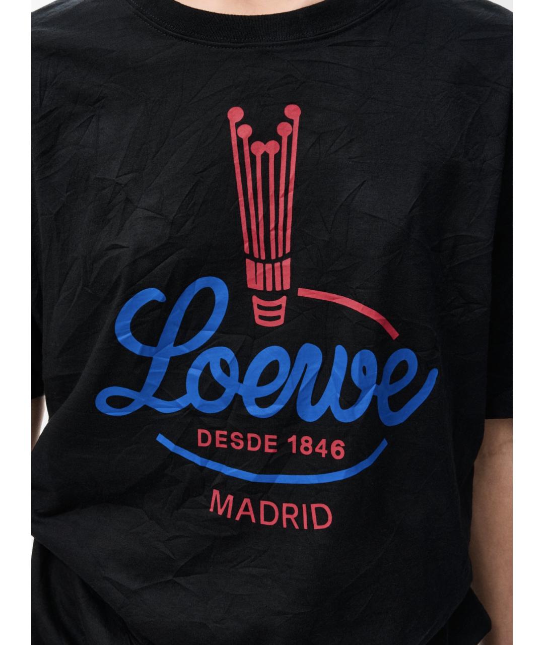 LOEWE Черная полиэстеровая футболка, фото 5