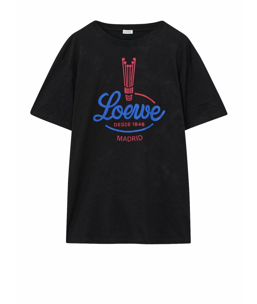 LOEWE Черная полиэстеровая футболка, фото 1