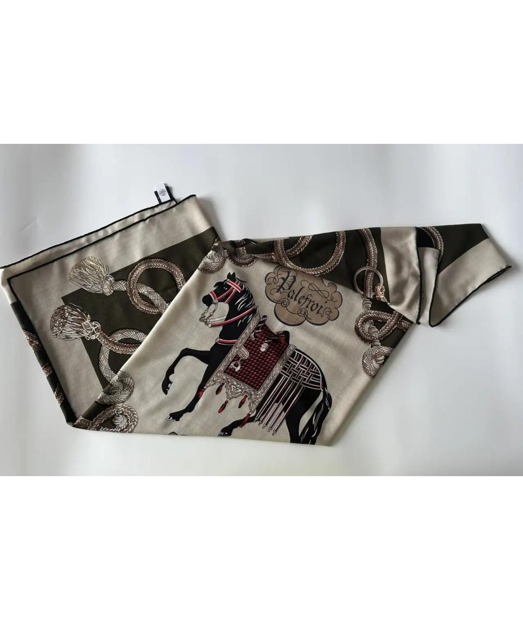 HERMES Мульти кашемировый платок, фото 6