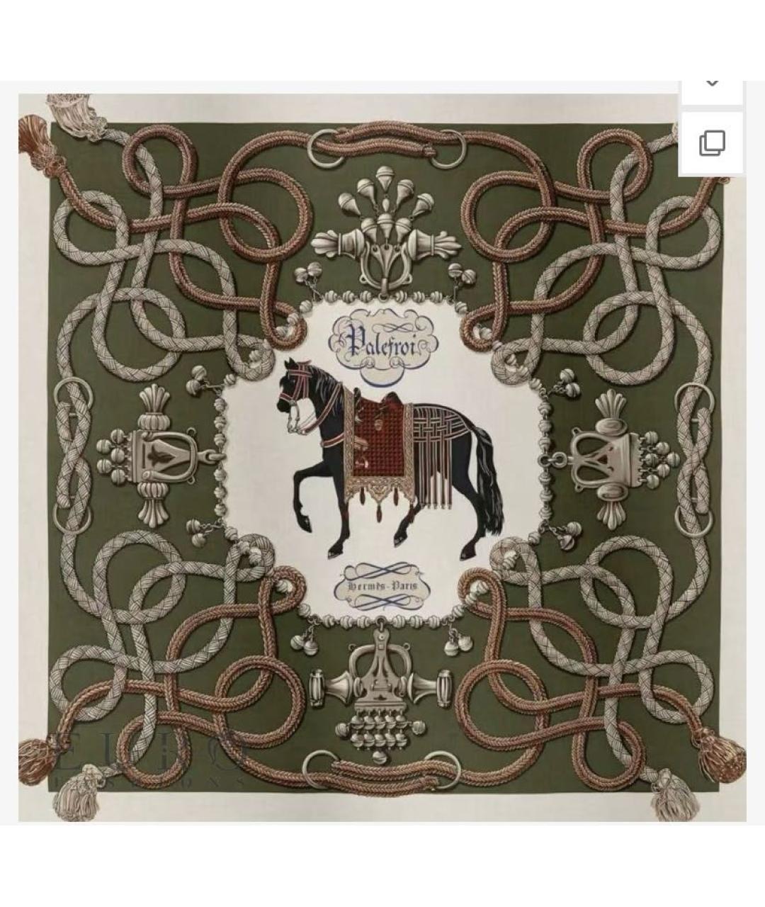 HERMES Мульти кашемировый платок, фото 7