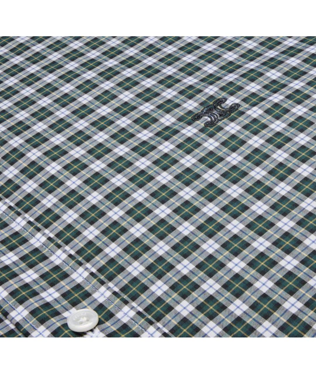 CELINE Зеленая хлопковая классическая рубашка, фото 3