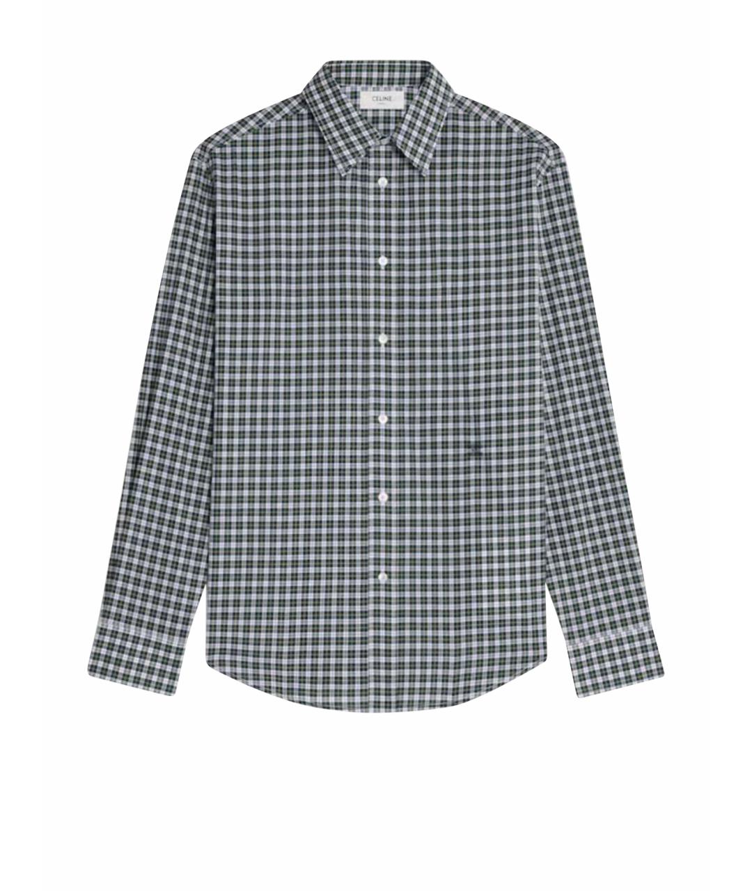 CELINE Зеленая хлопковая классическая рубашка, фото 1