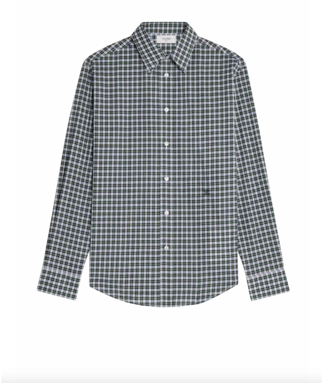 CELINE Зеленая хлопковая классическая рубашка, фото 4