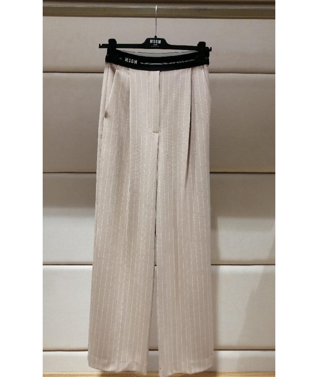 MSGM Бежевый шерстяной костюм с брюками, фото 3