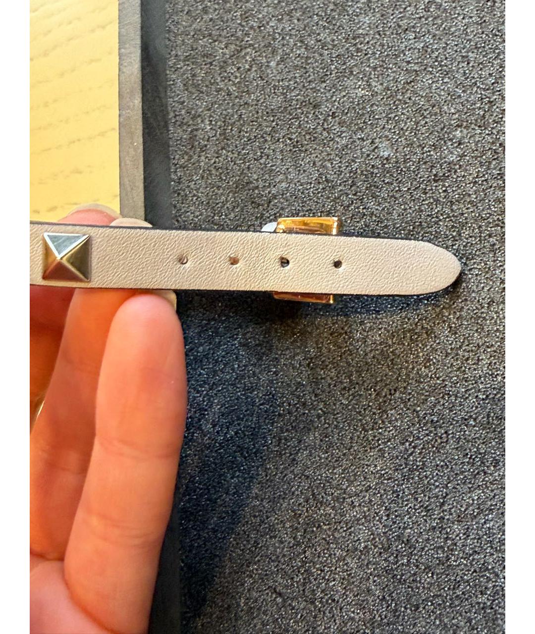 VALENTINO Голубой кожаный браслет, фото 7