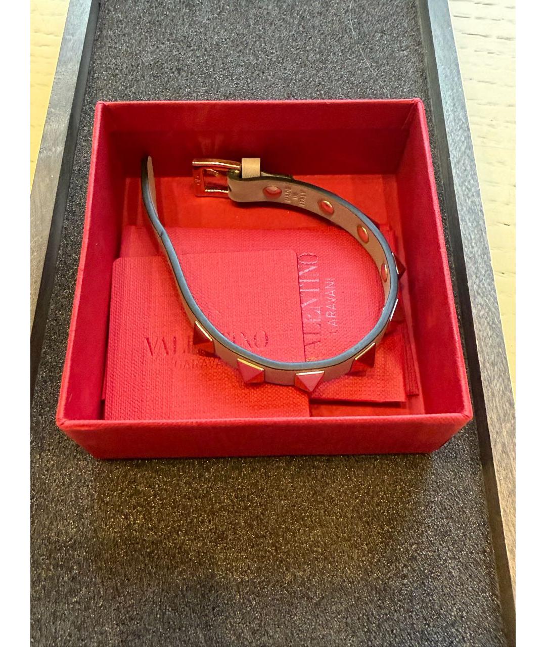 VALENTINO Голубой кожаный браслет, фото 5