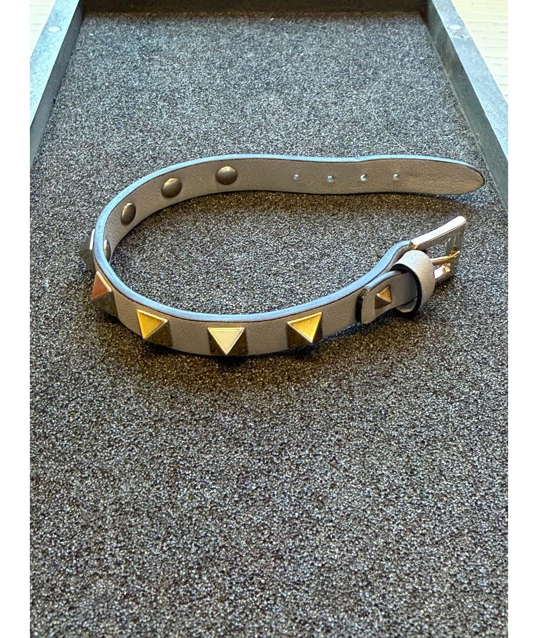 VALENTINO Голубой кожаный браслет, фото 2