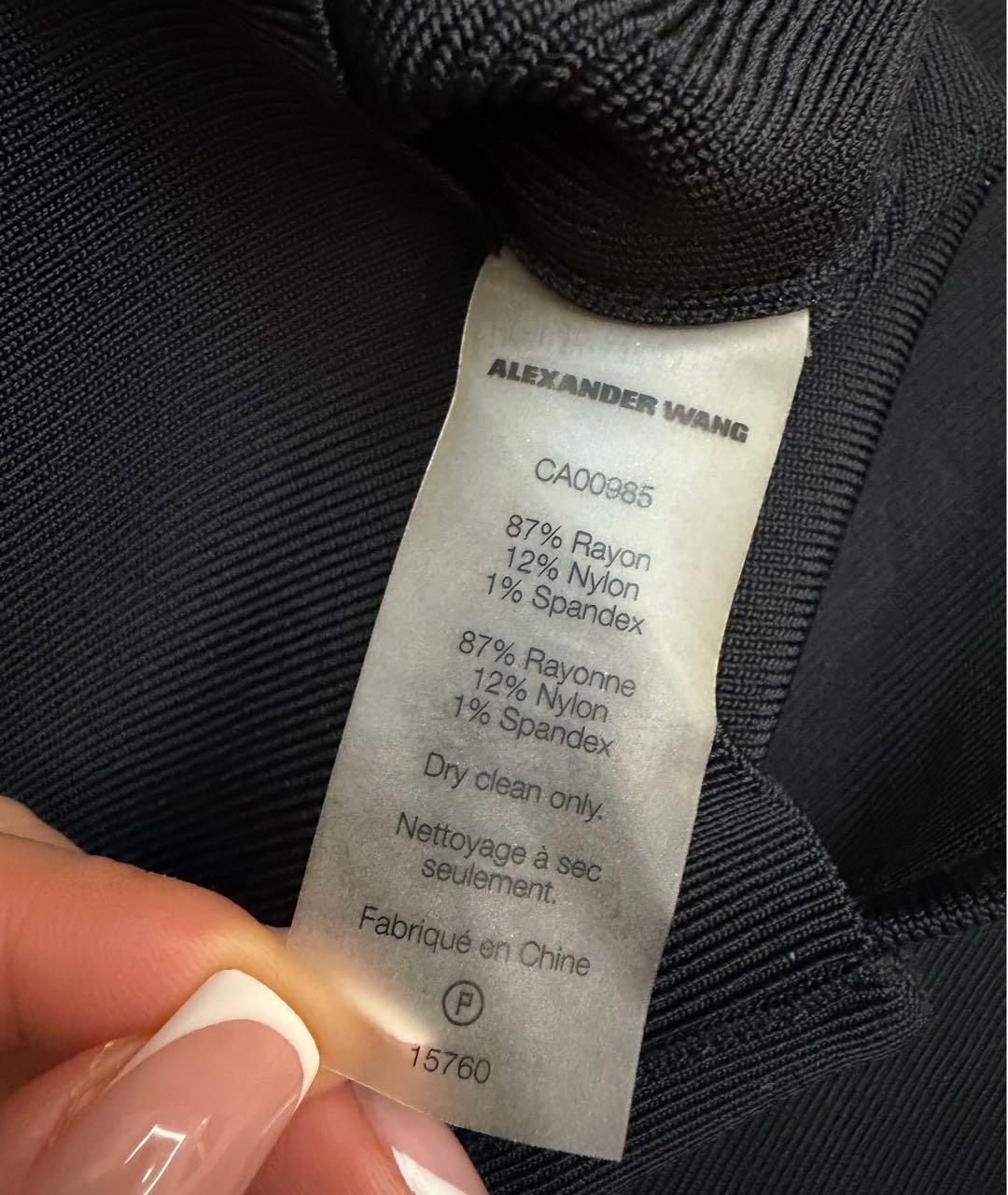 T BY ALEXANDER WANG Черное вискозное вечернее платье, фото 4
