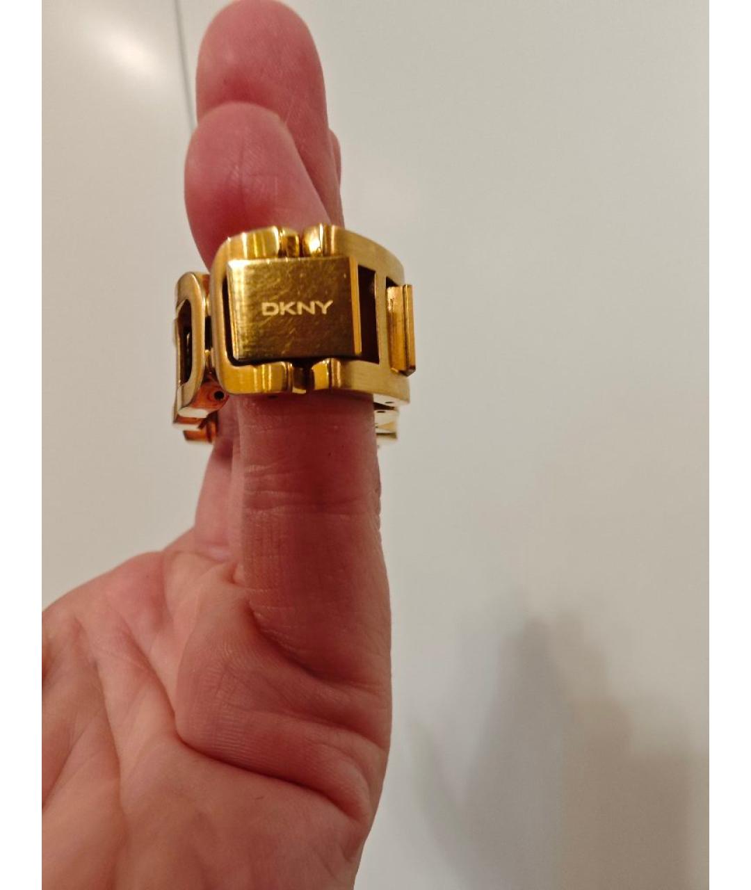 DKNY Золотые металлические часы, фото 6