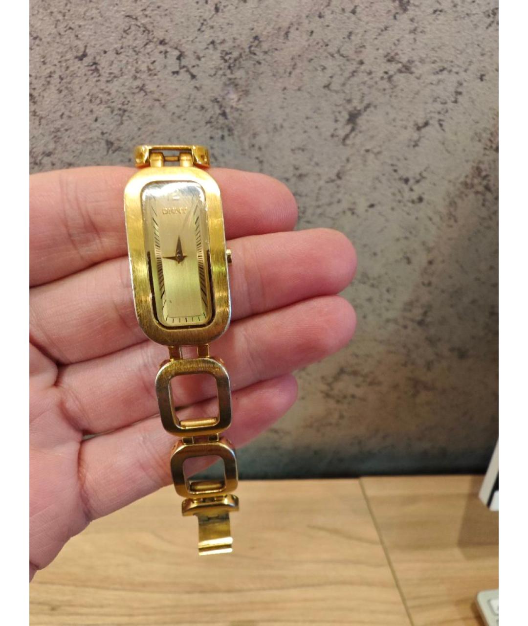 DKNY Золотые металлические часы, фото 3