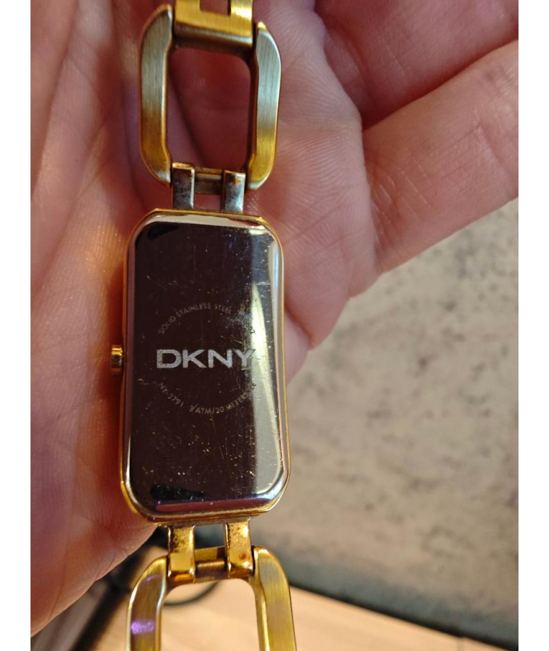 DKNY Золотые металлические часы, фото 4