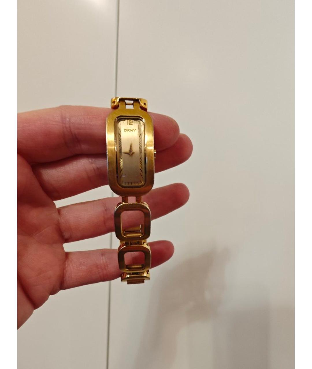 DKNY Золотые металлические часы, фото 10