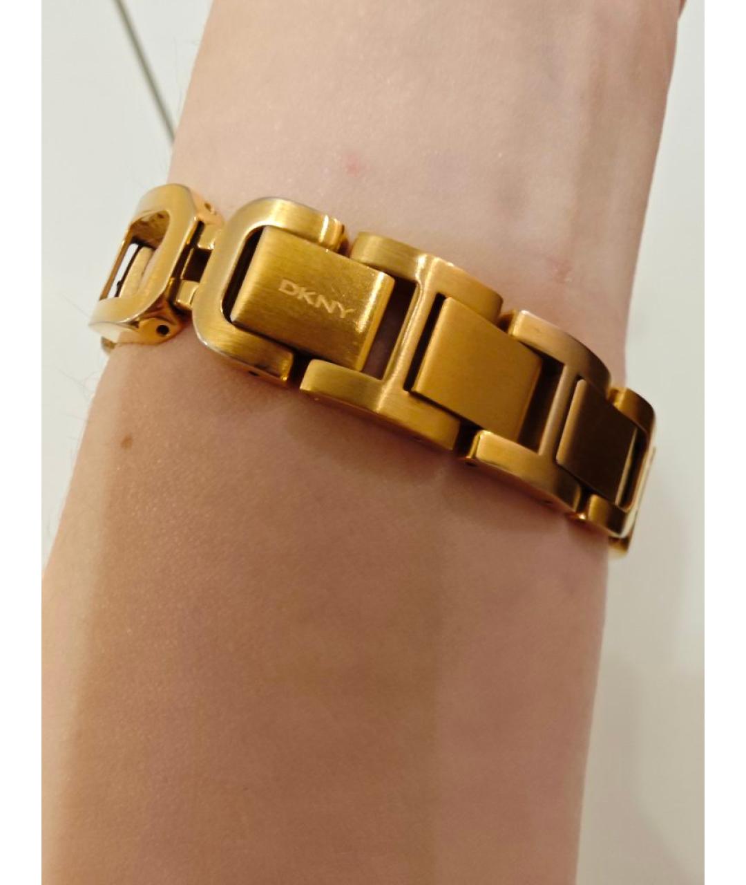 DKNY Золотые металлические часы, фото 2