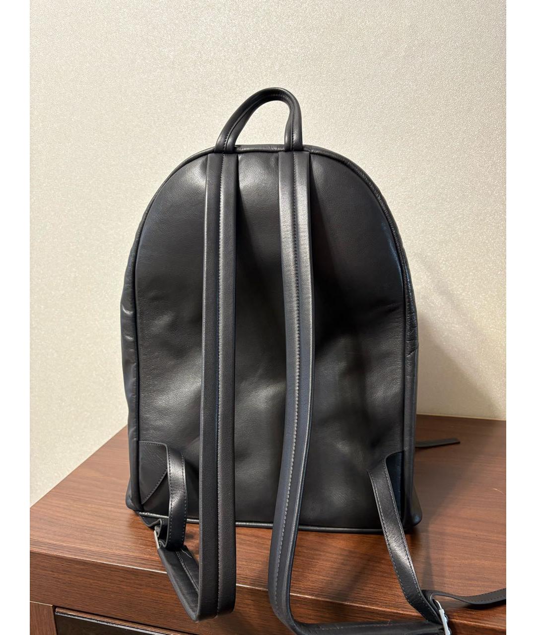 RICK OWENS Черный кожаный рюкзак, фото 3