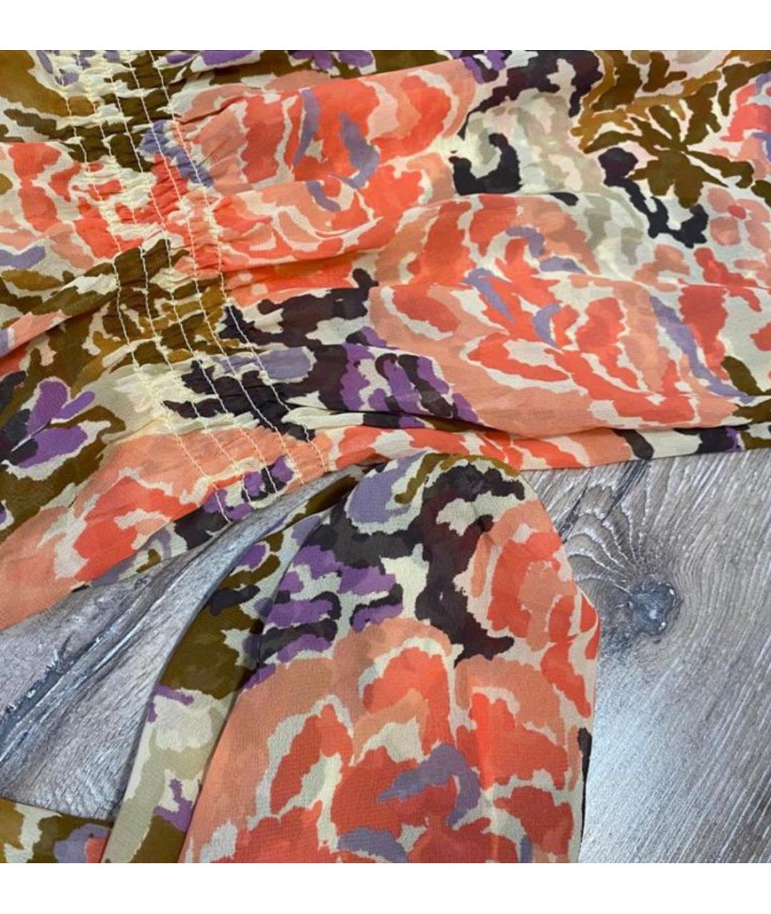 RALPH LAUREN Оранжевое полиэстеровое повседневное платье, фото 6