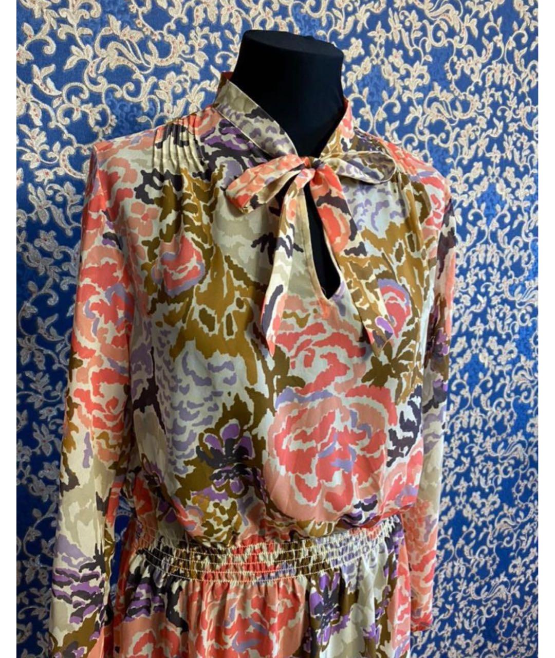 RALPH LAUREN Оранжевое полиэстеровое повседневное платье, фото 3