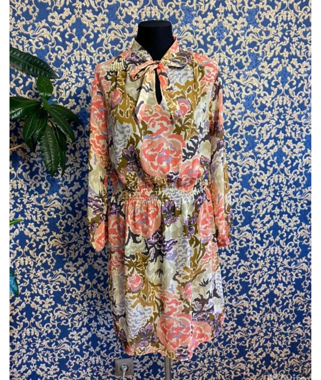 RALPH LAUREN Оранжевое полиэстеровое повседневное платье, фото 9