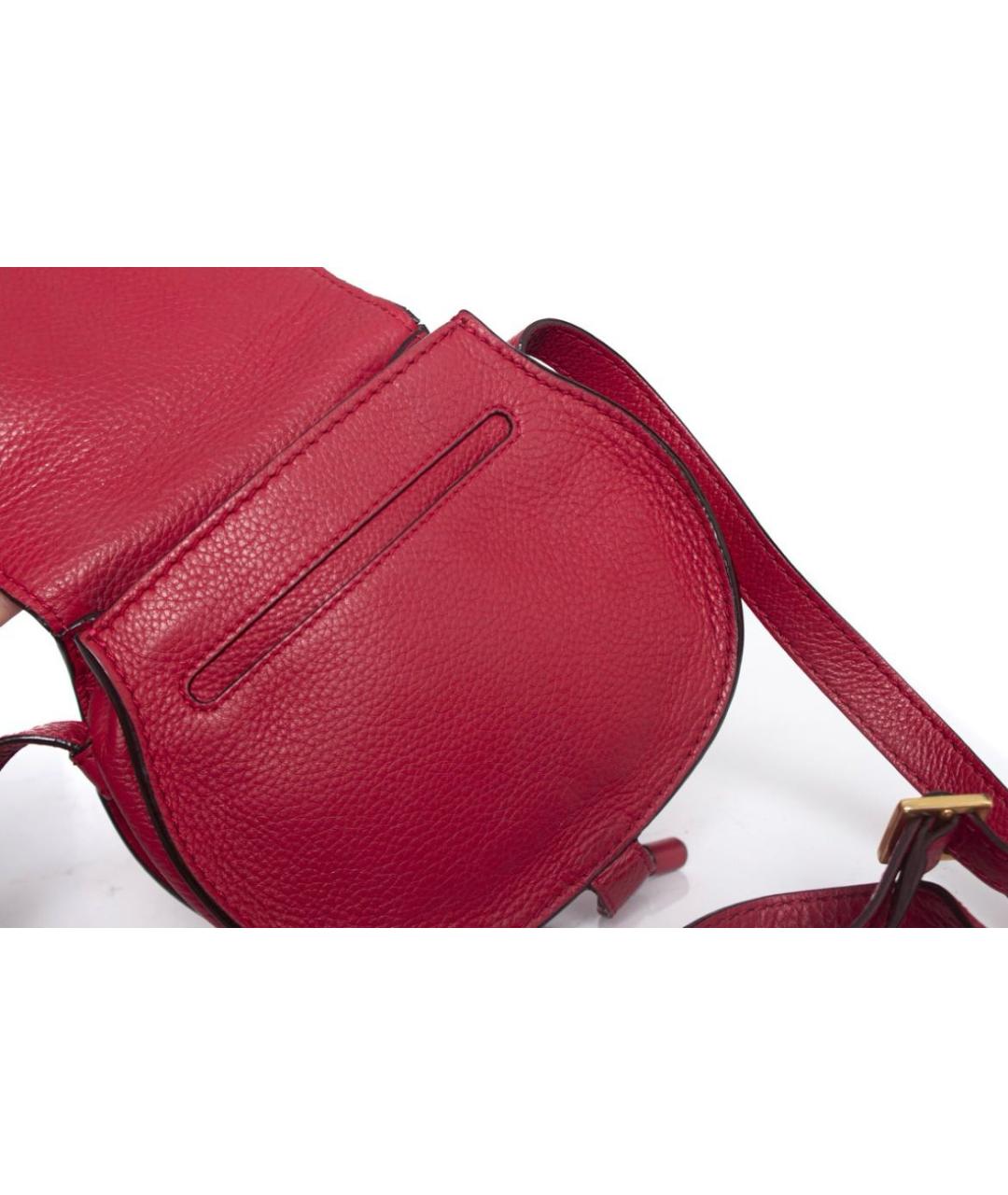 CHLOE Красная кожаная сумка через плечо, фото 4