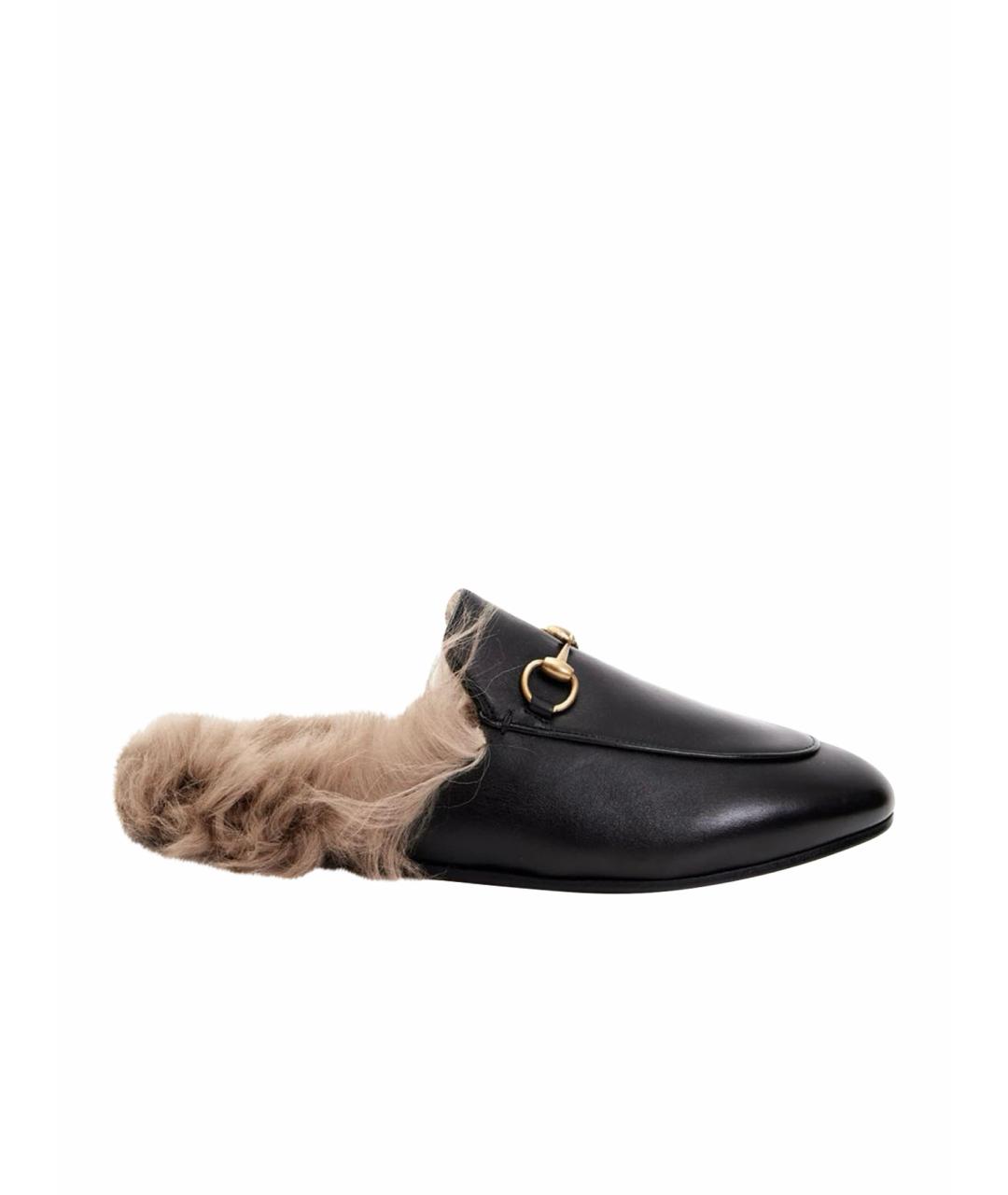 GUCCI Черные кожаные мюли, фото 5