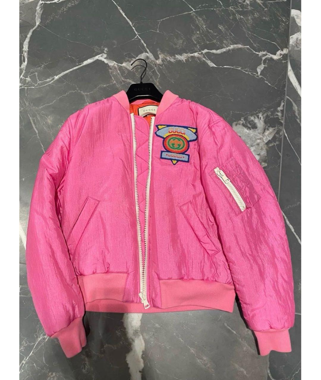 GUCCI Розовая полиамидовая куртка, фото 6