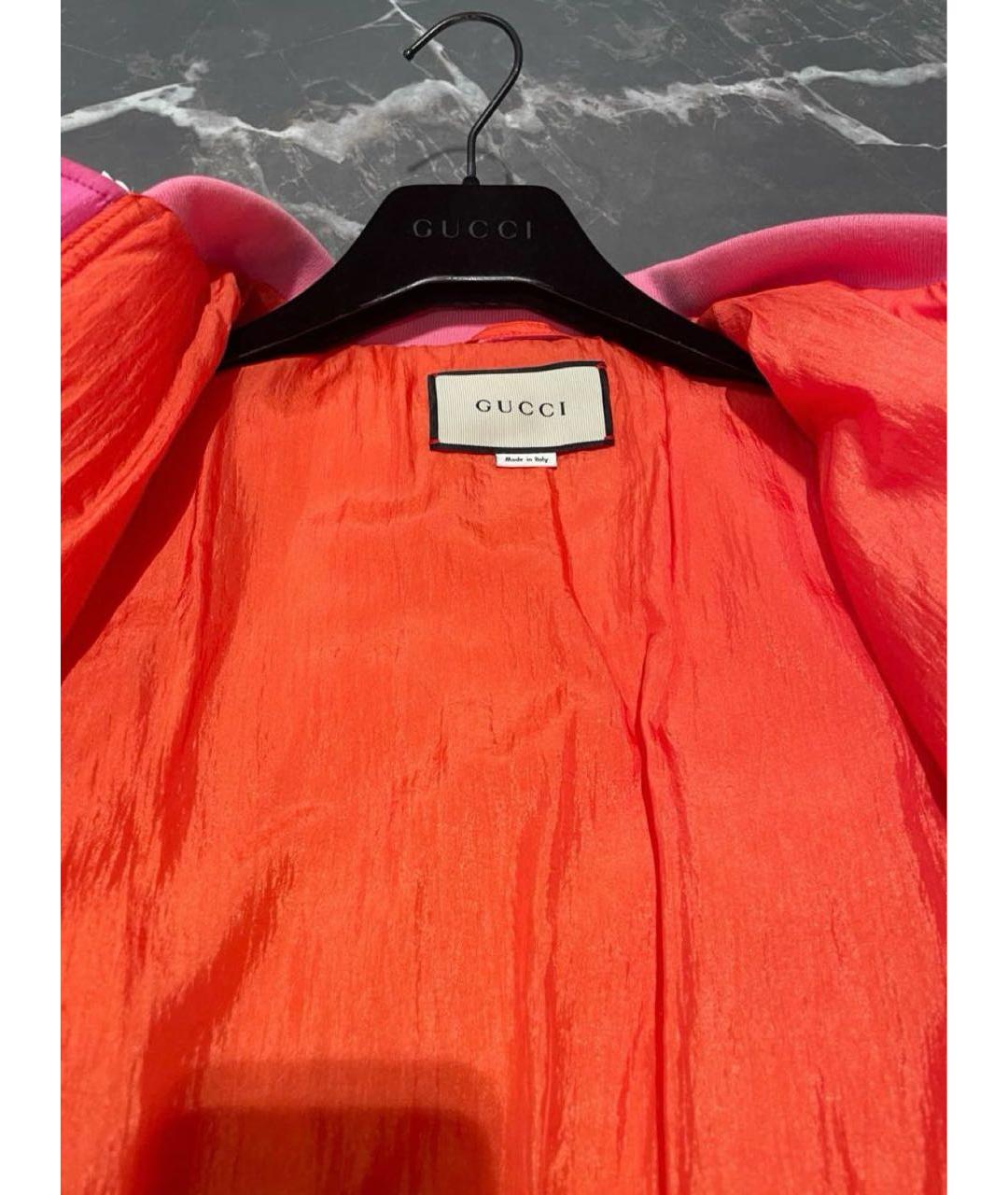 GUCCI Розовая полиамидовая куртка, фото 2