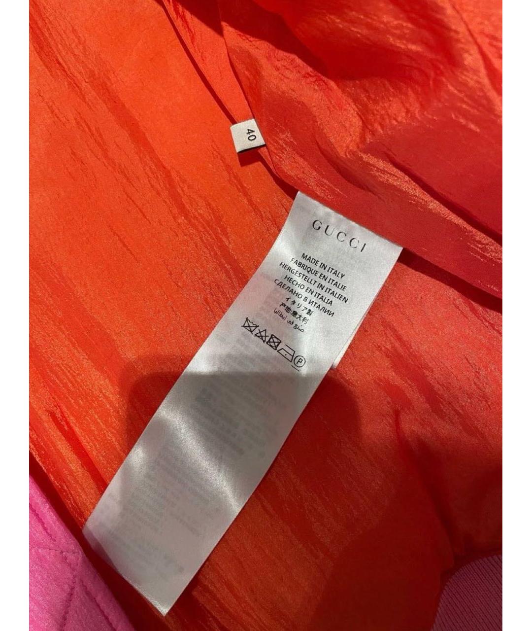 GUCCI Розовая полиамидовая куртка, фото 4