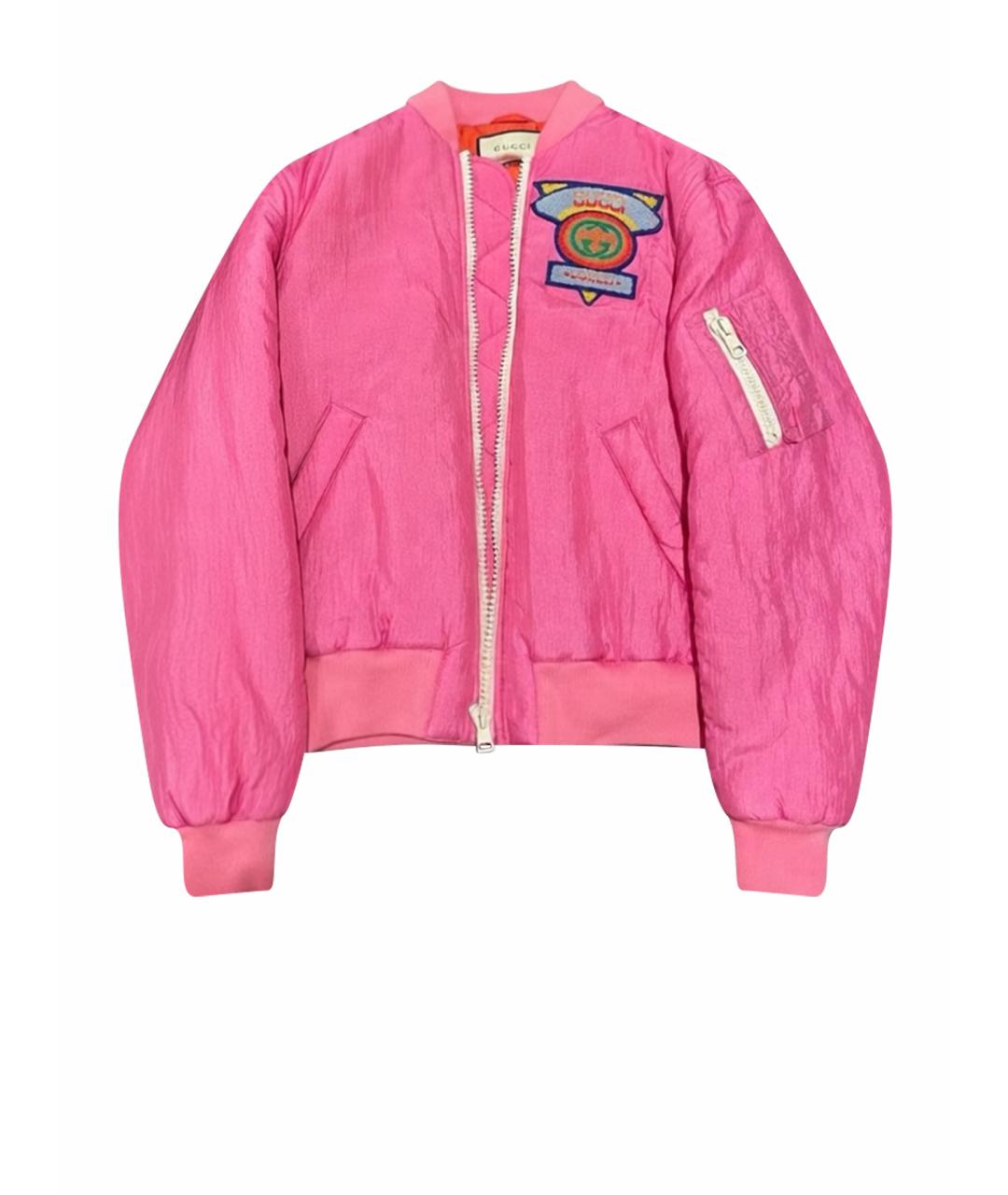 GUCCI Розовая полиамидовая куртка, фото 1
