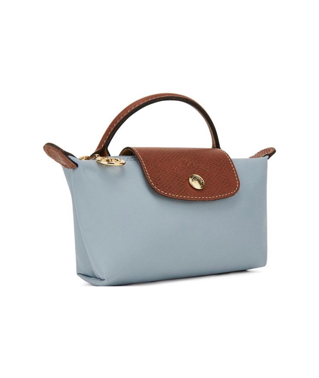 LONGCHAMP Голубая сумка с короткими ручками, фото 2