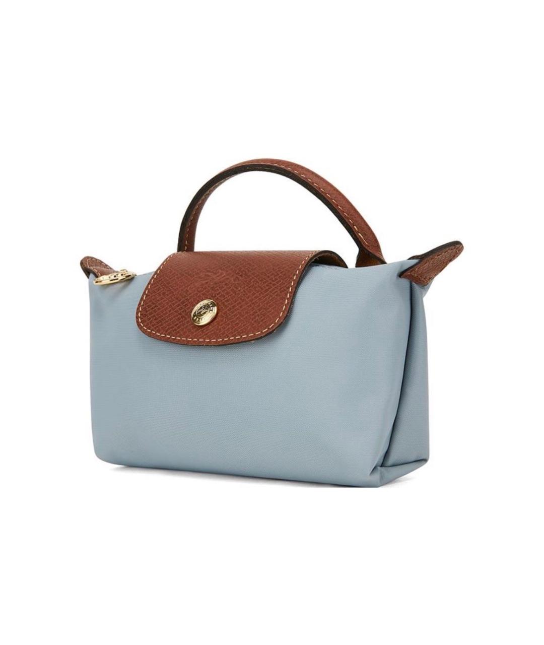LONGCHAMP Голубая сумка с короткими ручками, фото 3