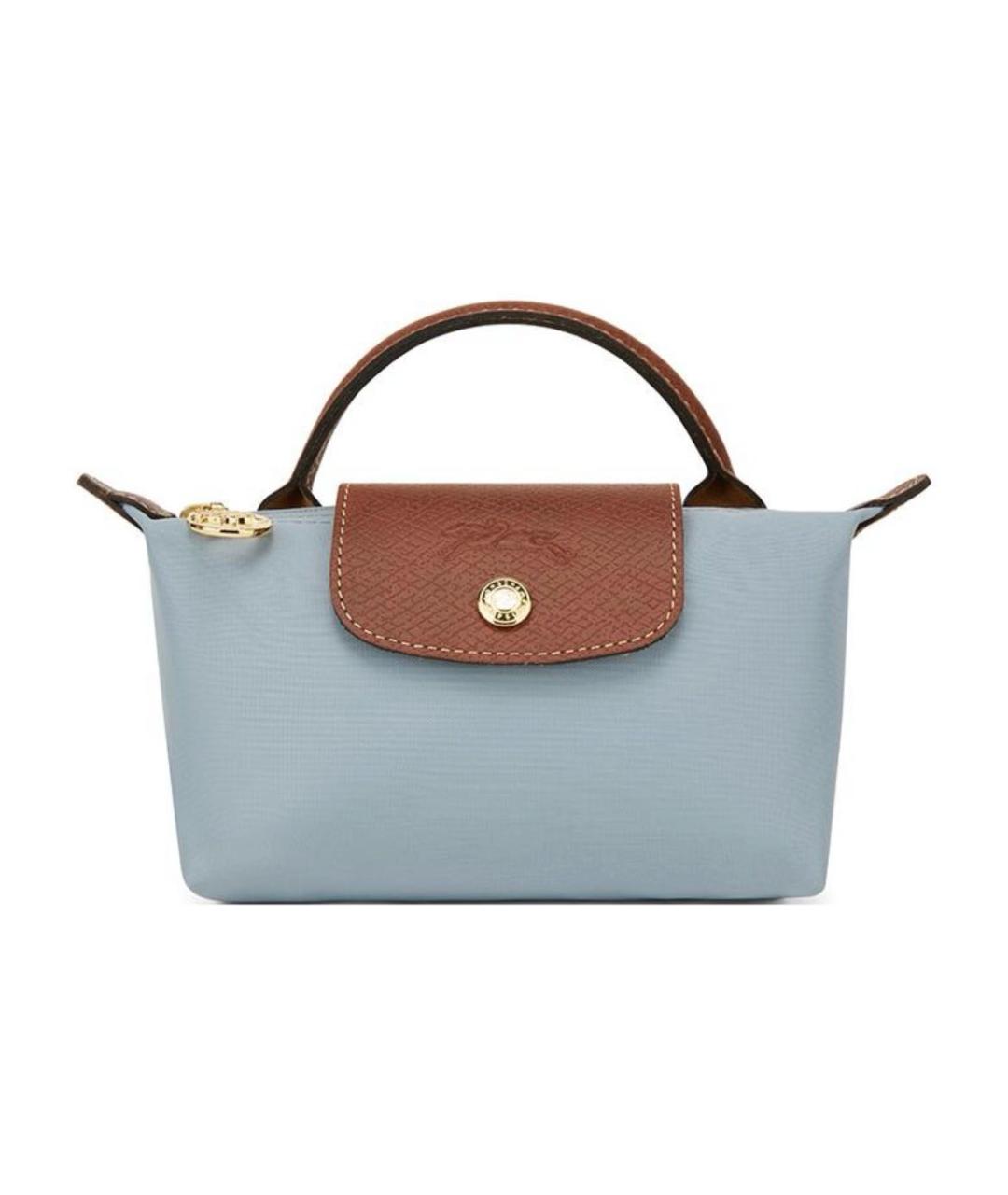 LONGCHAMP Голубая сумка с короткими ручками, фото 5
