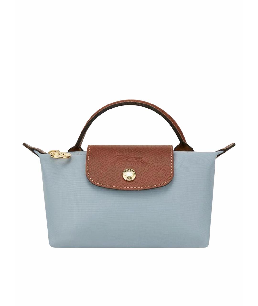 LONGCHAMP Голубая сумка с короткими ручками, фото 1