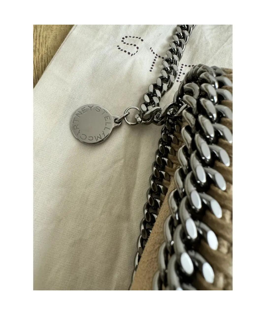 STELLA MCCARTNEY Бежевая сумка через плечо из искусственной кожи, фото 8