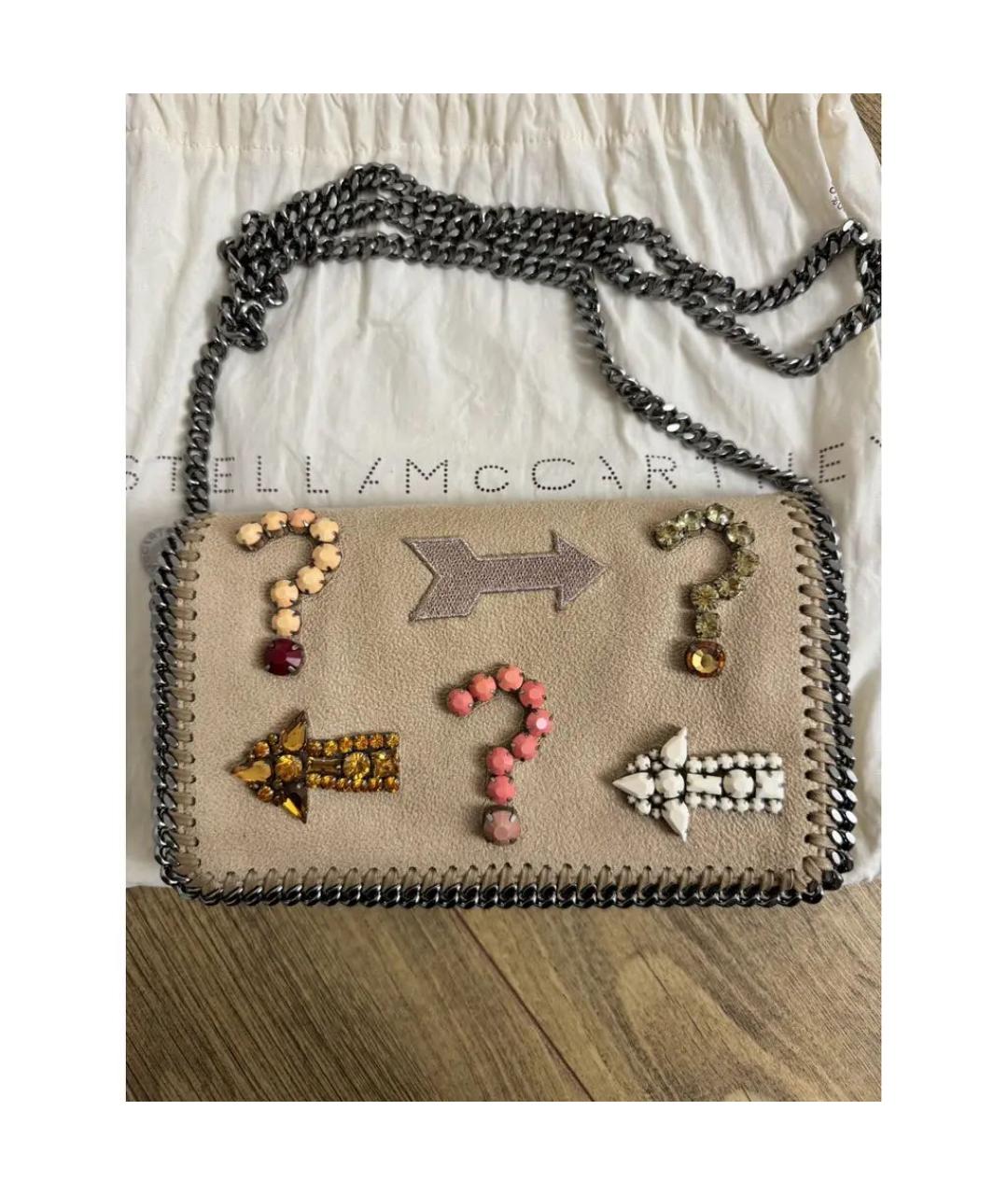 STELLA MCCARTNEY Бежевая сумка через плечо из искусственной кожи, фото 7