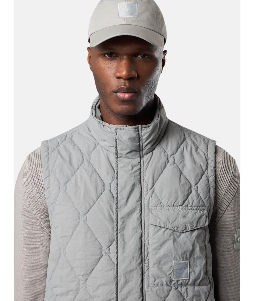 STONE ISLAND Серый жилет, фото 2