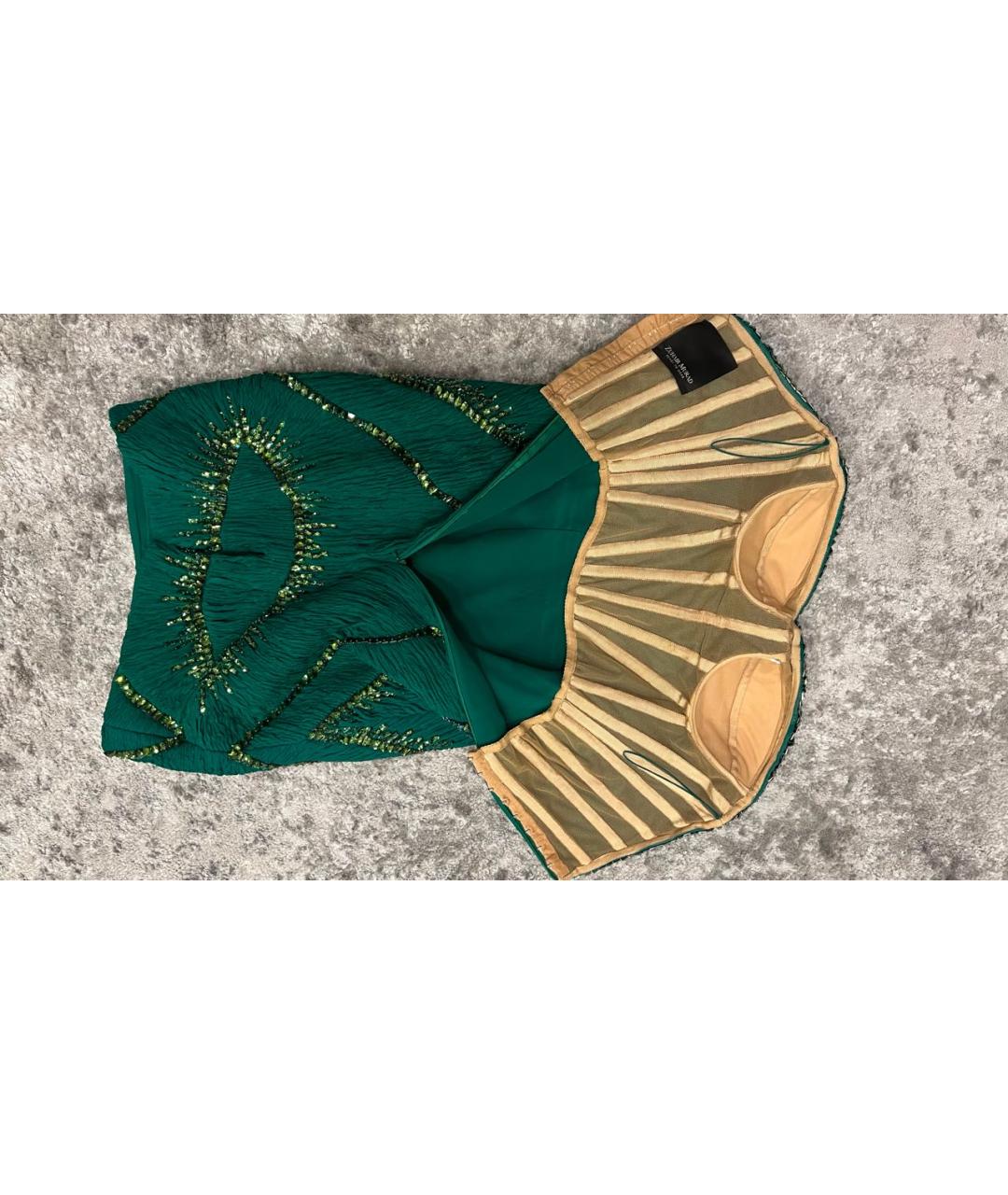 ZUHAIR MURAD Зеленые коктейльное платье, фото 3