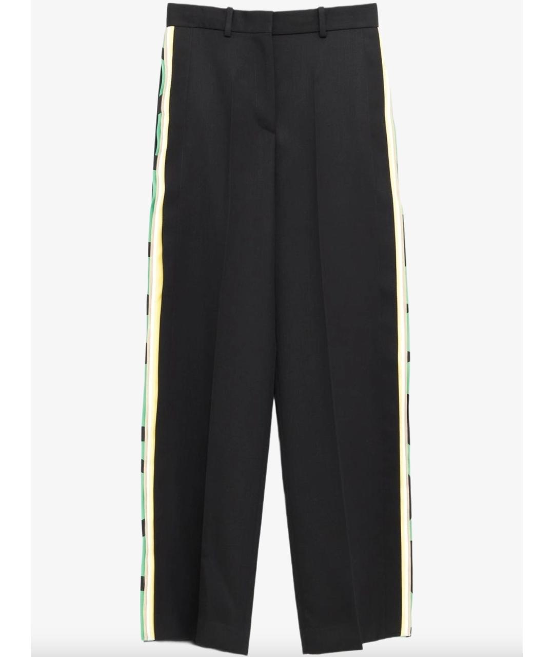 LOEWE Черные шерстяные прямые брюки, фото 1