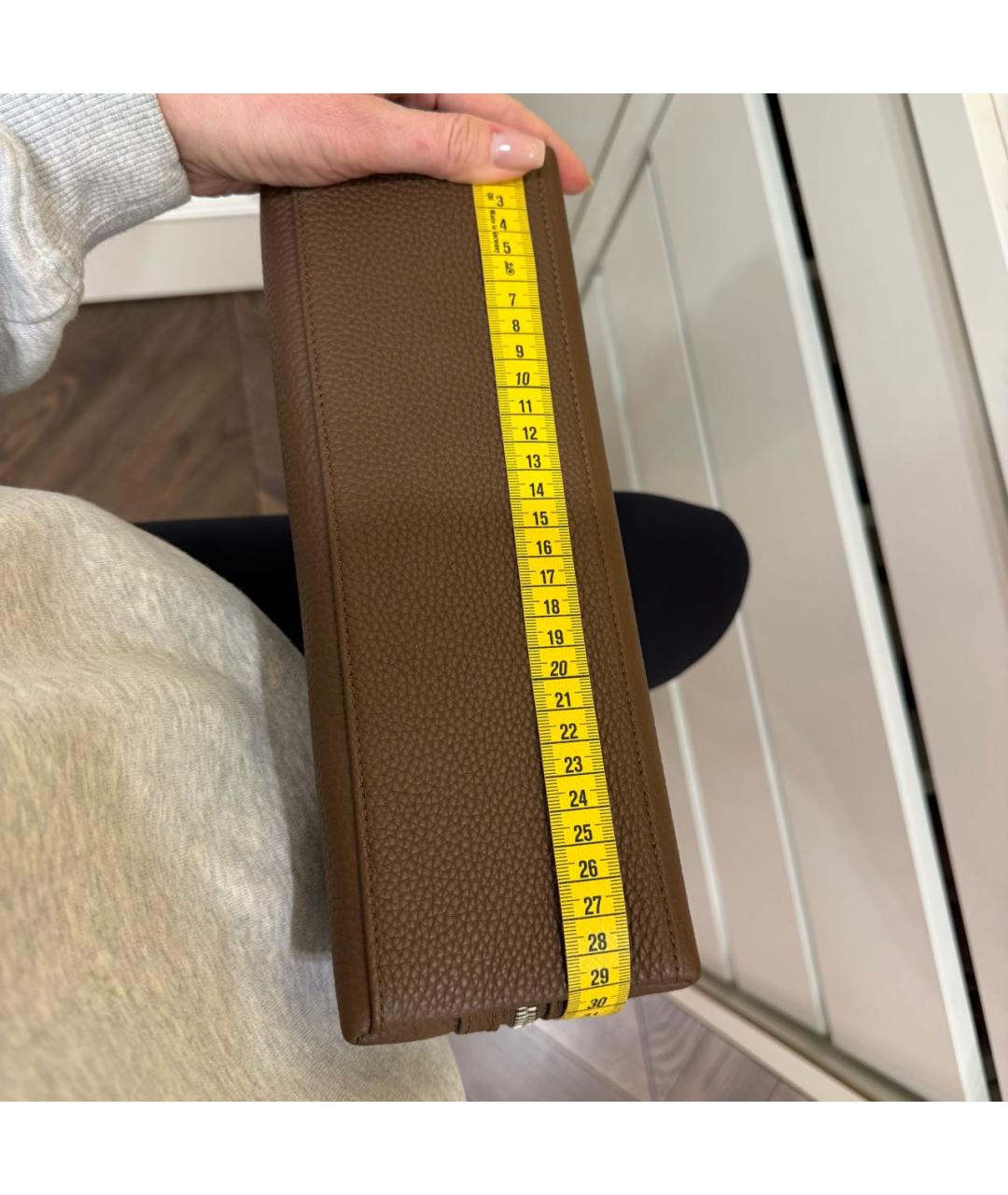 12 STOREEZ Коричневая кожаная косметичка, фото 6