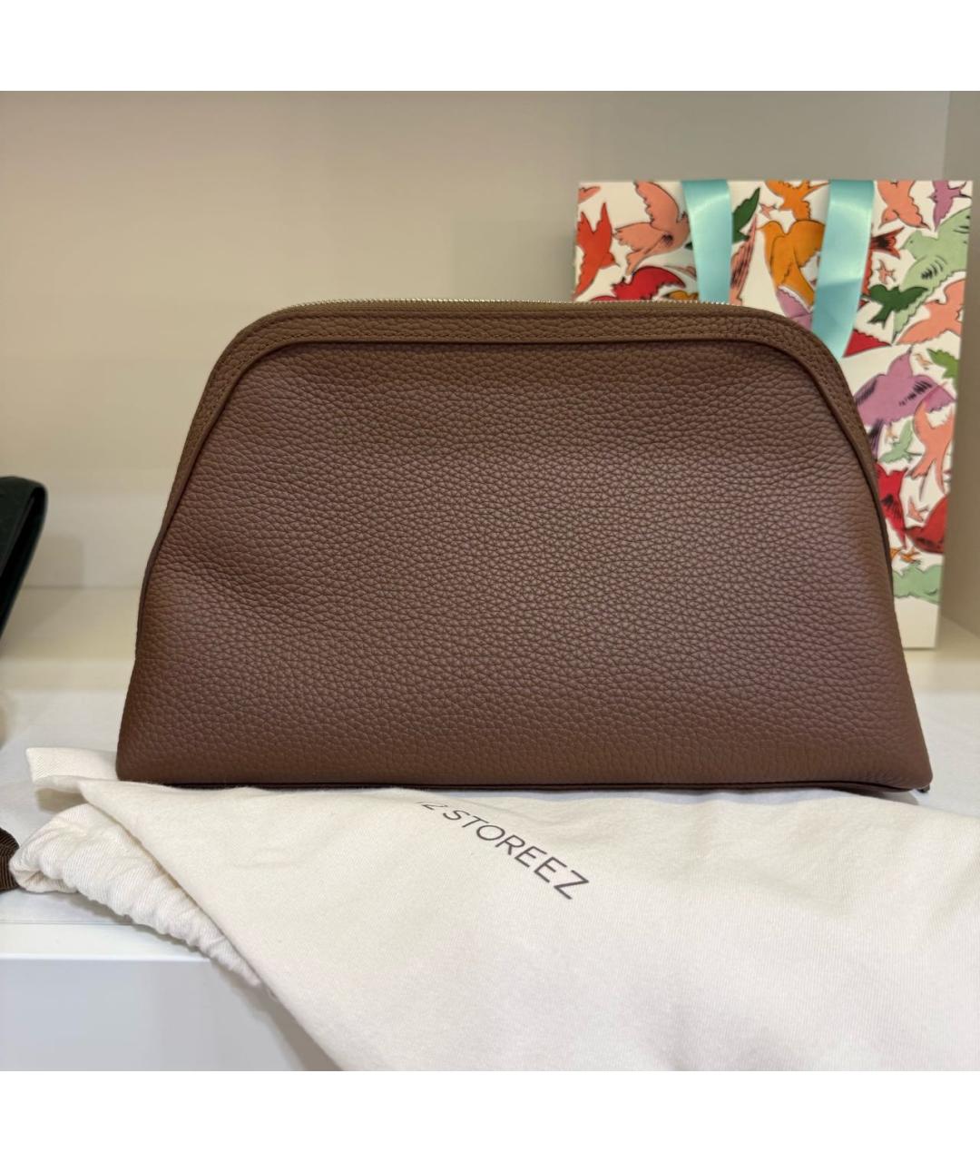 12 STOREEZ Коричневая кожаная косметичка, фото 7