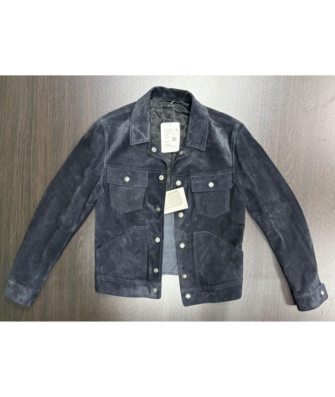 TOM FORD Темно-синяя замшевая куртка, фото 5