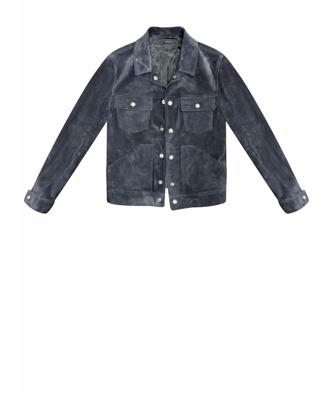 TOM FORD Темно-синяя замшевая куртка, фото 1