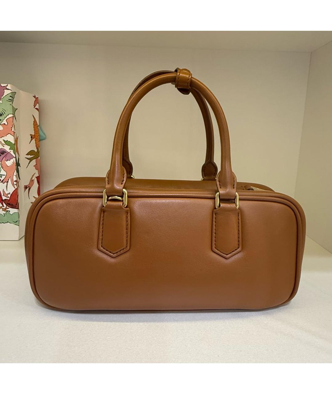 MIU MIU Коричневая кожаная сумка тоут, фото 3