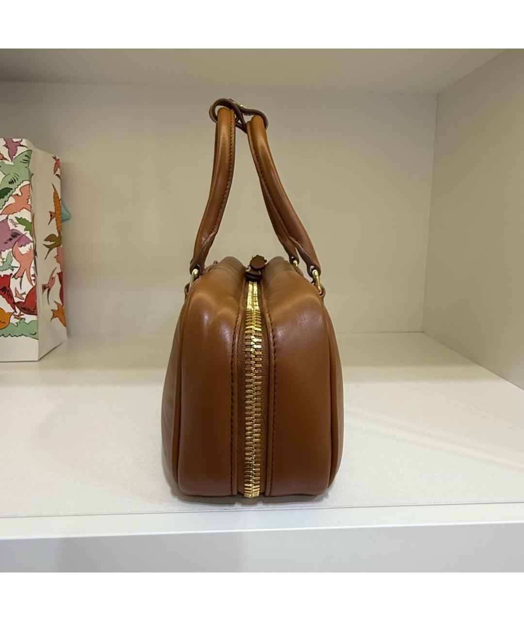 MIU MIU Коричневая кожаная сумка тоут, фото 2