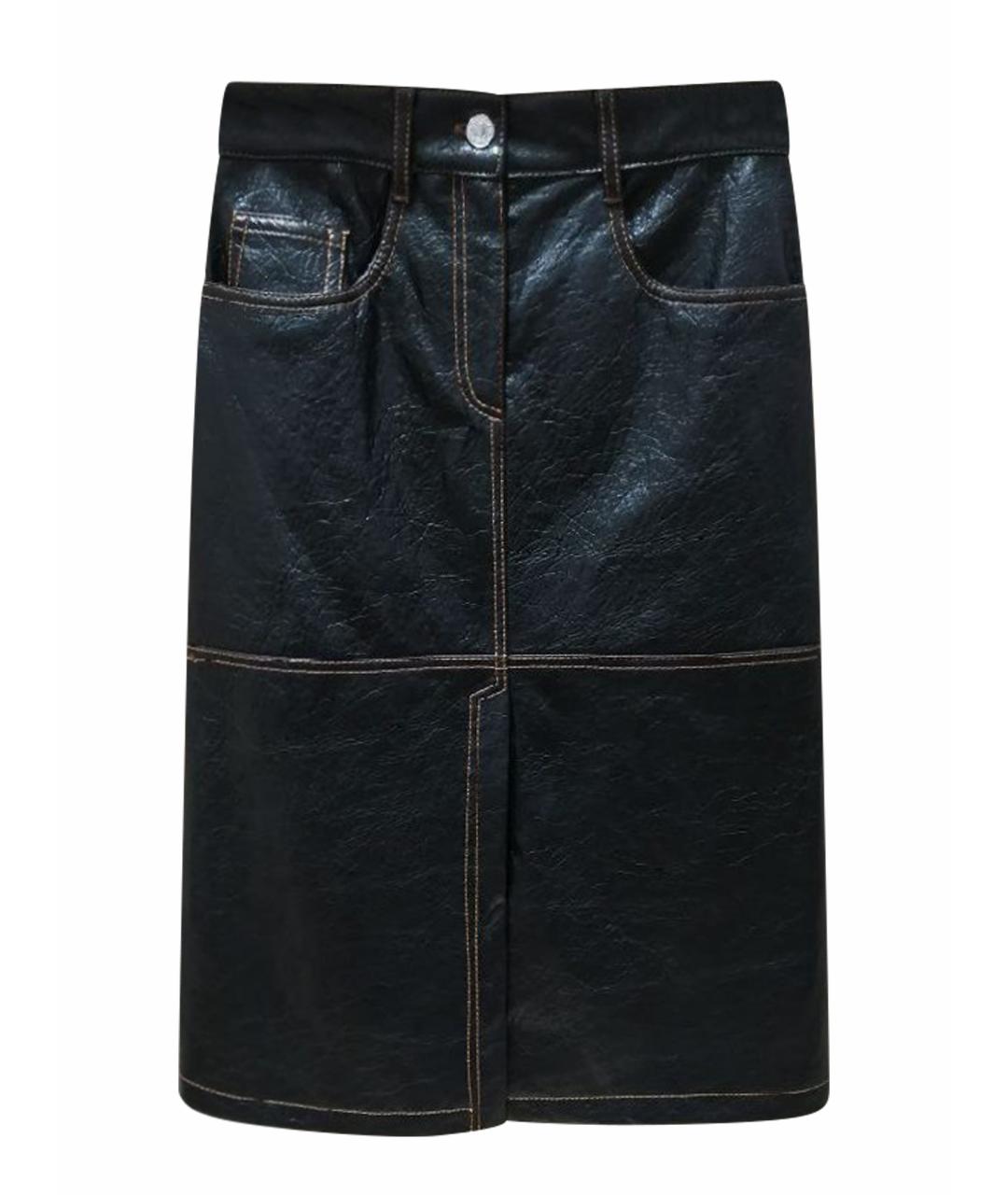 MSGM Черная юбка миди, фото 1